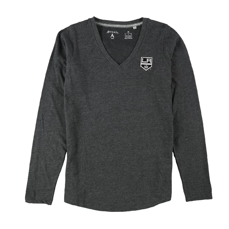 Antigua Womens NHL Team Embellished T-Shirt, Grey, Medium Edgy Women's Punk