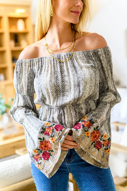 Don't Tempt Me Embroidered Blouse Feminine Women's Style 