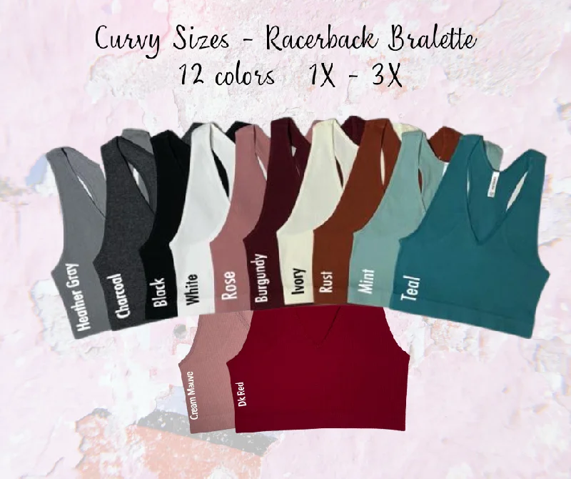 Curvy Ribbed Cropped Racerback Tank Top bralette Brami by Zenana - 15 Colors Dynamic Women's High - energy Curvy Ribbed Cropped Racerback Tank Top bralette Brami by Zenana - 15 Colors Dynamic Women's High - energy