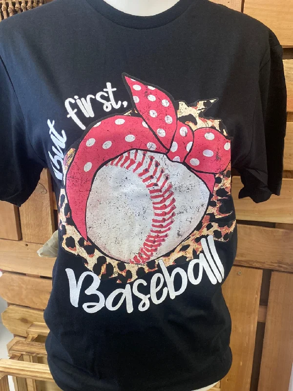 But first Basball Tee Geometric