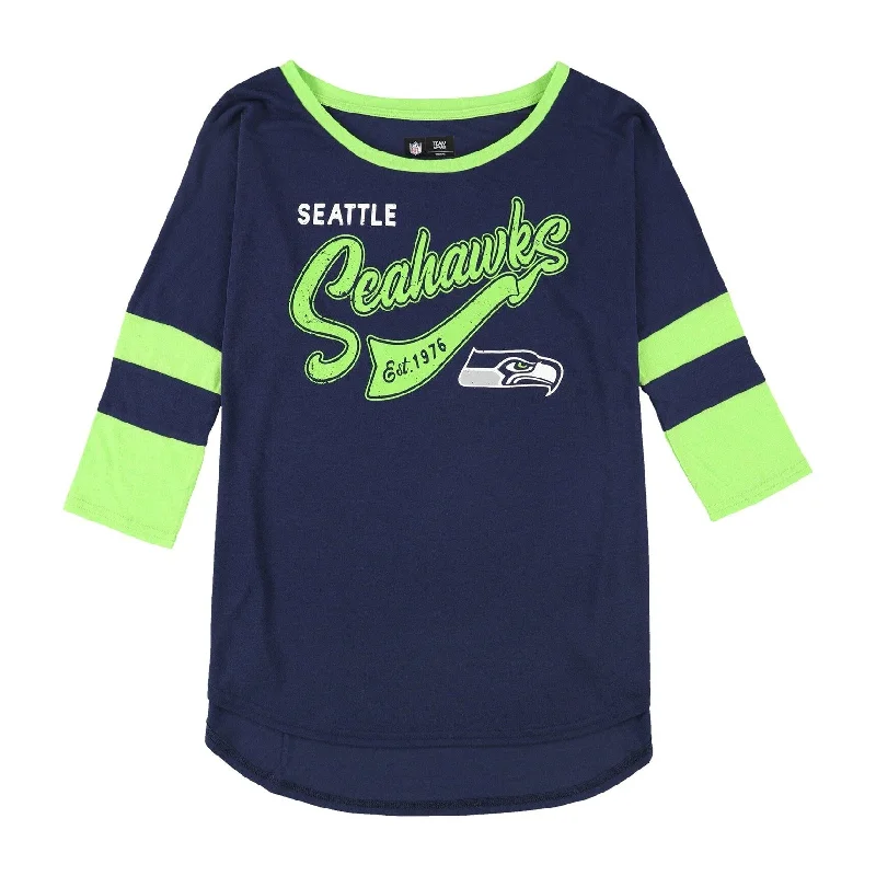 NFL Womens Seattle Seahawks Graphic T-Shirt, Blue, Medium Laid - back Women's Style