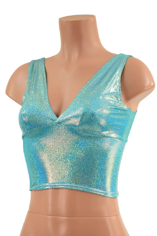 Midi Length Starlette Bralette in Seafoam Earthy Women's Hemp - based