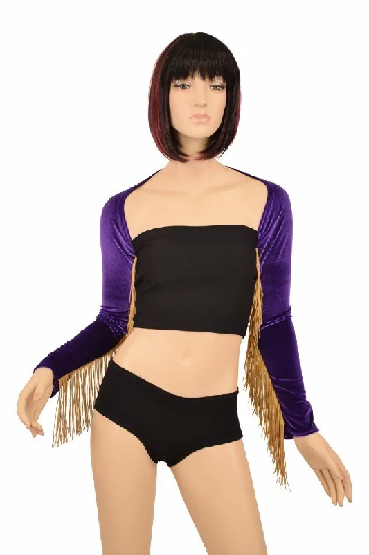 Fringe "Samba Sleeve" Dance Shrug Luxurious Women's High -  end