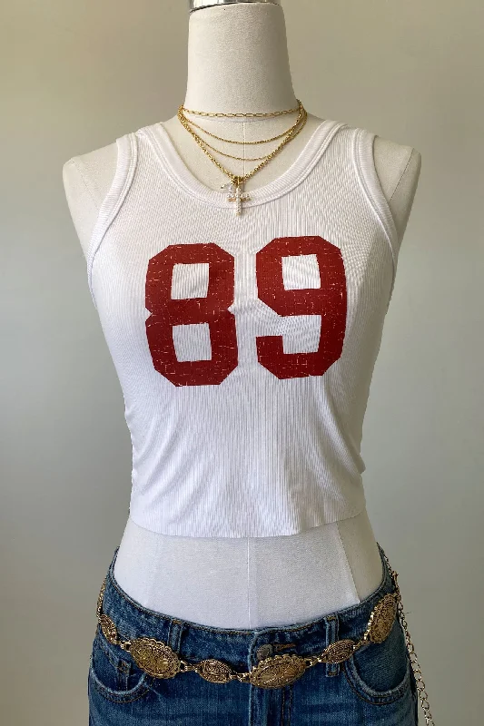 Vintage Jersey Tank Top Minimalist Women's Casual