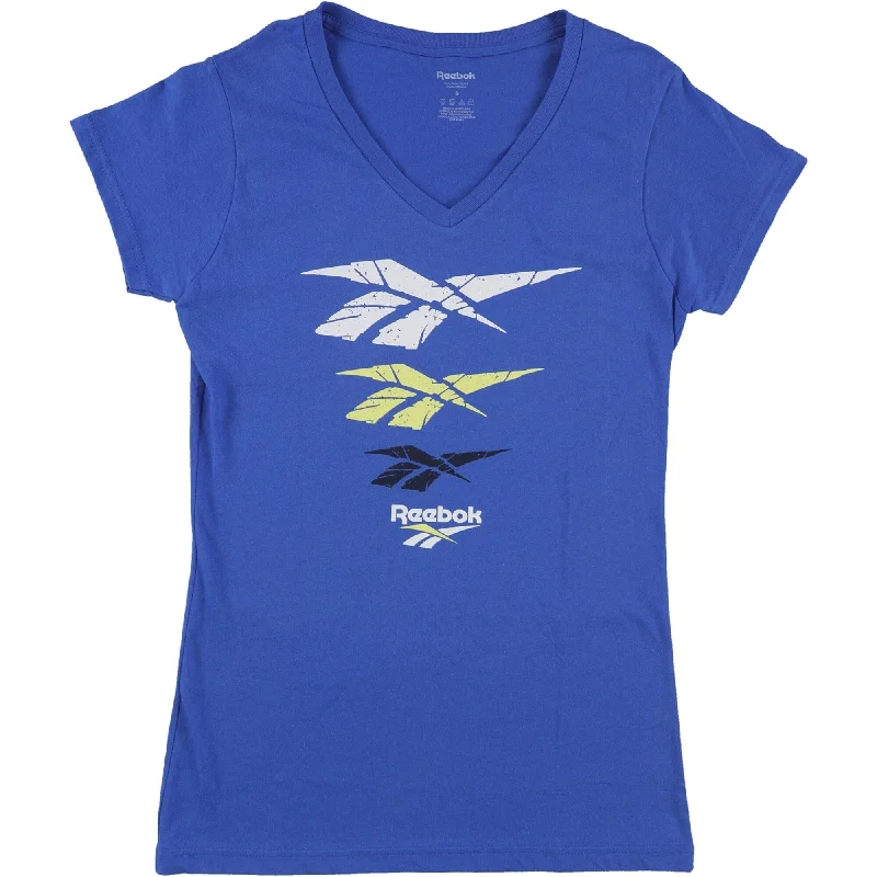Reebok Womens Logo Graphic T-Shirt, Blue, Small Practical Women's Multi - 