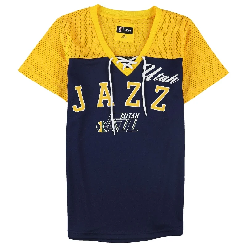 G-III Sports Womens Utah Jazz Graphic T-Shirt, Blue, Medium Vacation
