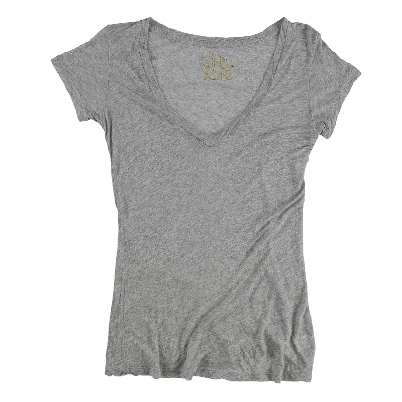 Chasor Womens Solid Basic T-Shirt, Grey, Medium Laid - back Women's Style
