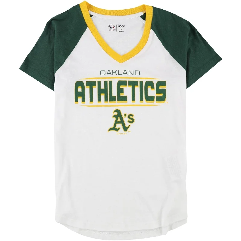 G-III Sports Womens Oakland Athletics Graphic T-Shirt, White, Medium Trendy Women's Oversized G-III Sports Womens Oakland Athletics Graphic T-Shirt, White, Medium Trendy Women's Oversized