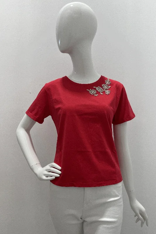 Liu Jo T-Shirt With Rhinestones Modern Women's Tech