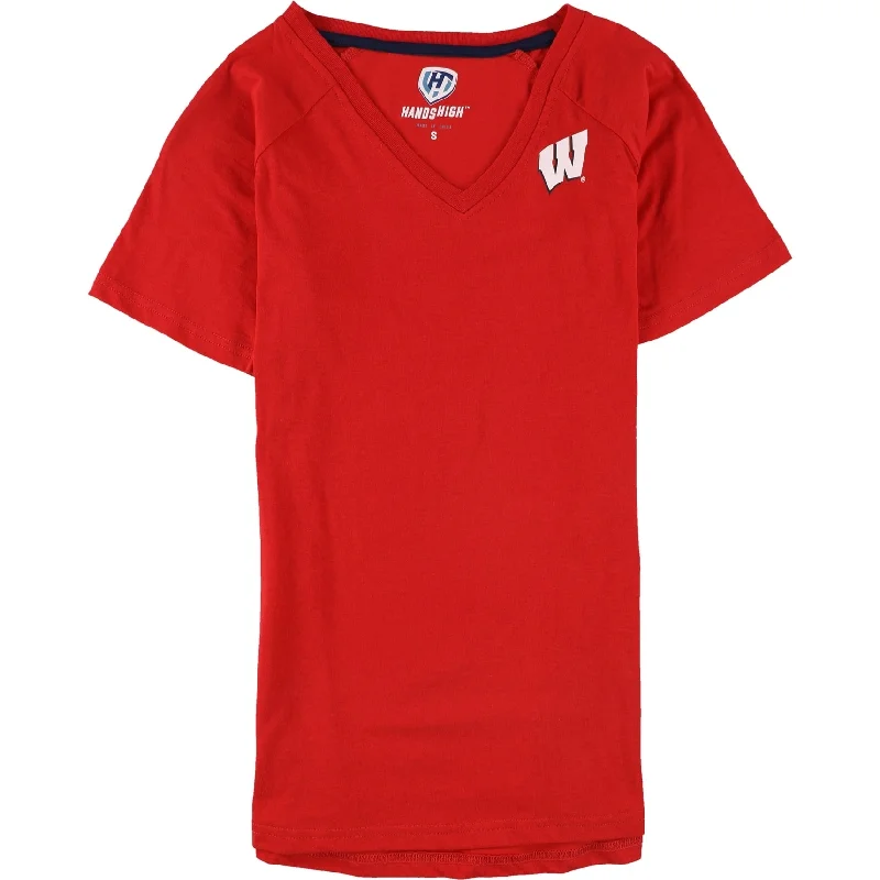 Hands High Womens Wisconsin Badgers Graphic T-Shirt, Red, Small Monochromatic Office Style Hands High Womens Wisconsin Badgers Graphic T-Shirt, Red, Small Monochromatic Office Style