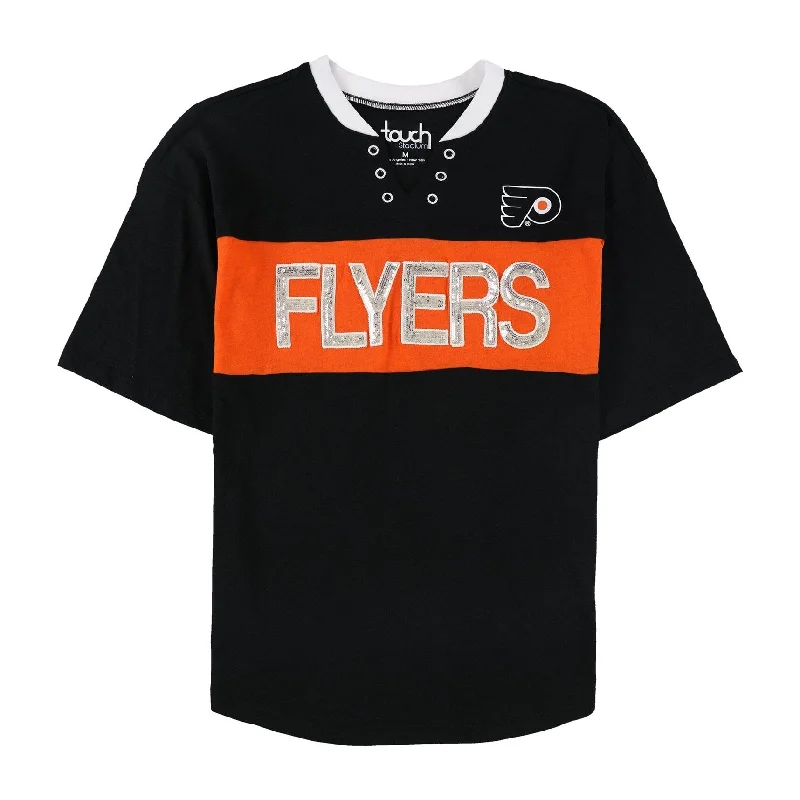 Touch Womens Philadelphia Flyers Embellished T-Shirt, Black, Medium Sleek Women's Metallic Touch Womens Philadelphia Flyers Embellished T-Shirt, Black, Medium Sleek Women's Metallic