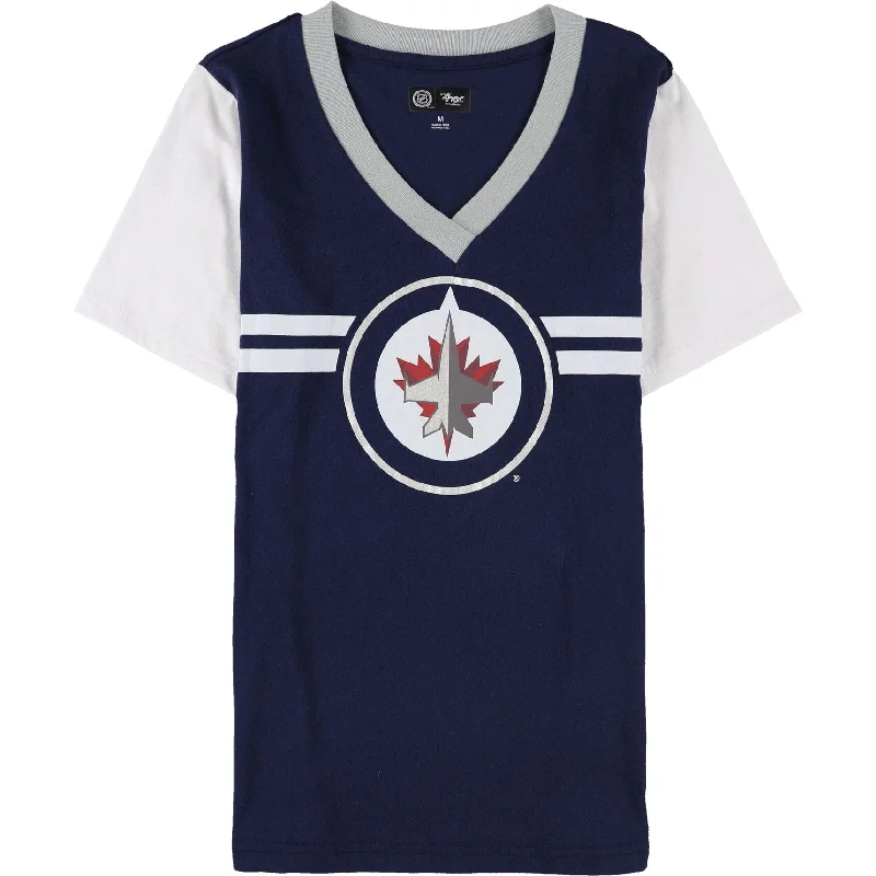 G-III Sports Womens Winnipeg Jets Graphic T-Shirt, Blue, Medium Feminine Women's Style G-III Sports Womens Winnipeg Jets Graphic T-Shirt, Blue, Medium Feminine Women's Style