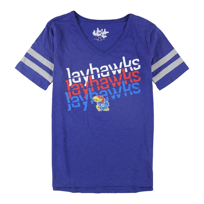 Touch Womens Kansas Jayhawks Graphic T-Shirt, Blue, Medium Sleek Women's Metallic