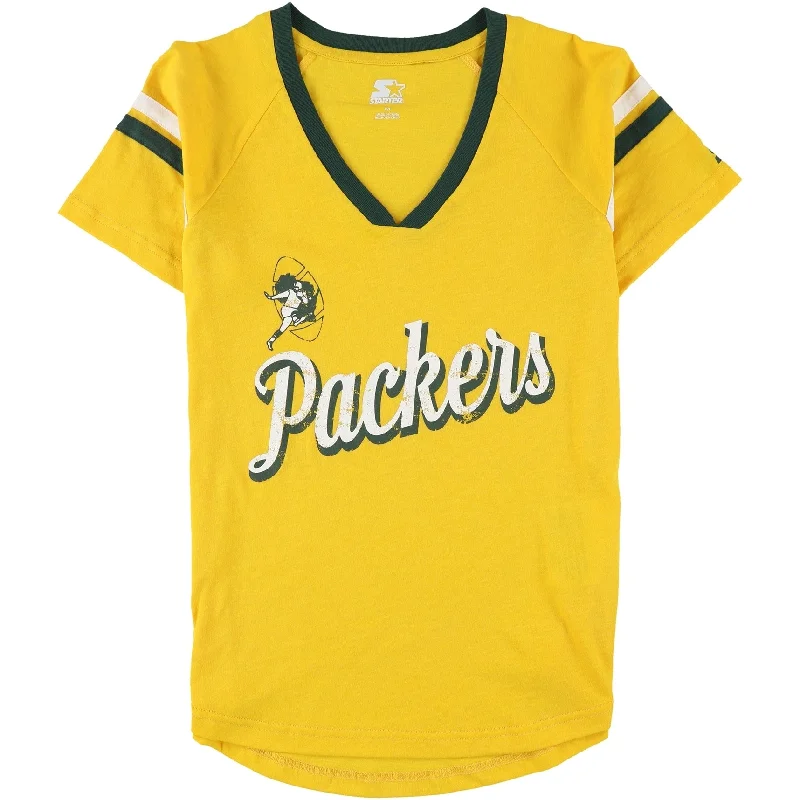 STARTER Womens Green Bay Packers Graphic T-Shirt, Yellow, Medium Modern Women's Tech STARTER Womens Green Bay Packers Graphic T-Shirt, Yellow, Medium Modern Women's Tech