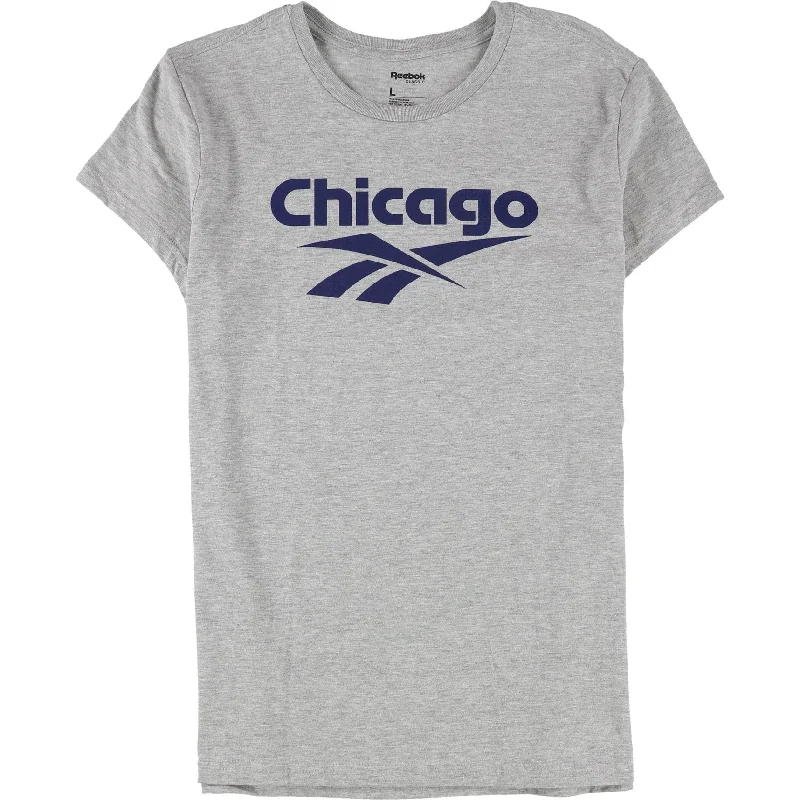 Reebok Womens Chicago Graphic T-Shirt Monochromatic Office Style