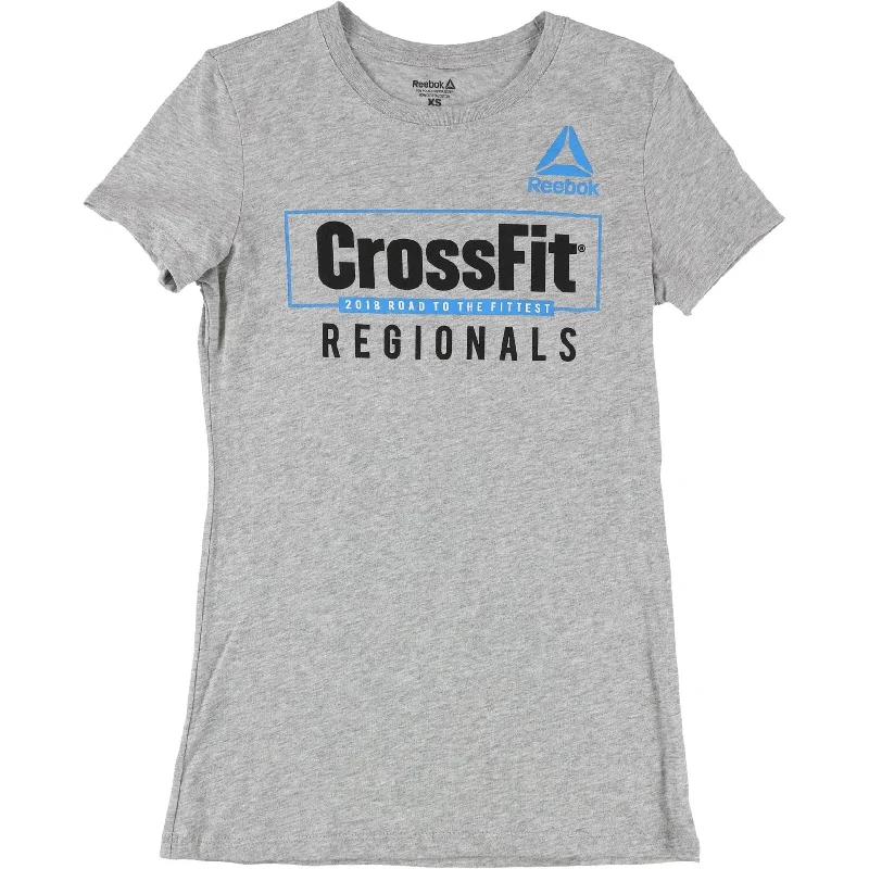 Reebok Womens CrossFit Regionals Graphic T-Shirt, Grey, X-Small Feminine Women's Style Reebok Womens CrossFit Regionals Graphic T-Shirt, Grey, X-Small Feminine Women's Style